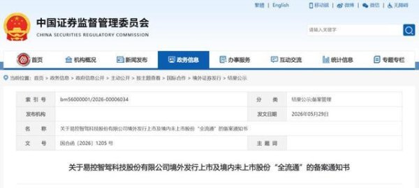 扎根上杭沃土，领跑矿山智能时代，易控智驾完成港股IPO境内备案